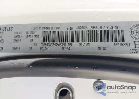 2017 Ram 1500 Longhorn z USA, uszkodzony, nr VIN 1C6RR7WM2HS500328